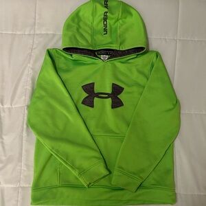 Neon Green Under Armour Loose Fit Hoodie Sweatshirt Youth XL